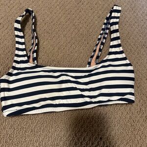 Jcrew striped Navy/White swim top